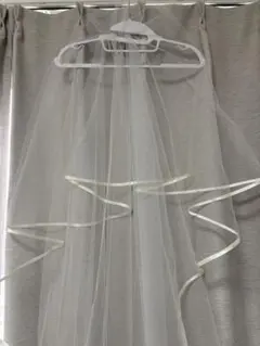 ウエディング　ヴェール　パイピング　ロング