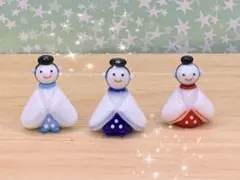 可愛い*°♡仕丁☆ミニチュア　ガラス細工☆ひな祭り　桃の節句