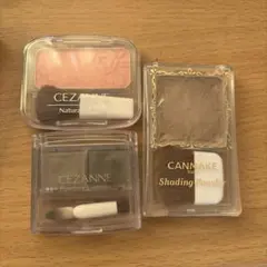 CEZANNE チーク・アイブロウ・CANMAKE シェーディングパウダー