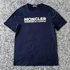【未使用級✨】モンクレール Tシャツ カットソー クルーネック ロゴ ネイビーのサムネイル