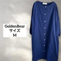 【ゴールデンベア】GoldenBear/前開きシャツワンピース/ネイビー/M