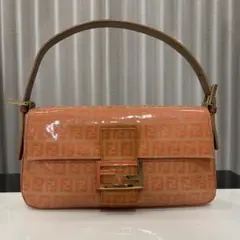 【FENDI】ズッキーノ マンマバケット オレンジ ショルダーバッグ