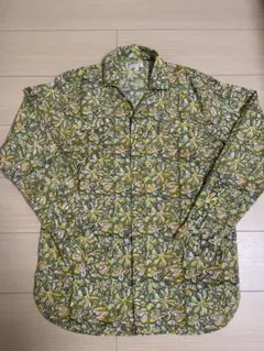 NICENESS ナイスネス長袖シャツ 花柄 コットン グリーン Sのサムネイル