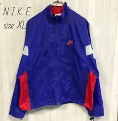 NIKE　ナイキ　スウッシュ刺繍　ナイロンジャケット　XL 青　ブルー