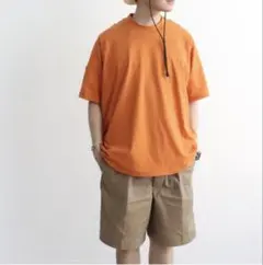 ANDER ボックスTシャツ オレンジ サイズ１ S〜M相当 ルーズシルエット