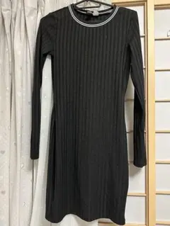 h&m 長袖タイトミニワンピース ブラック 黒 38 ML