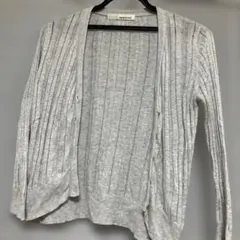 透かし編みカーディガン グレーのサムネイル