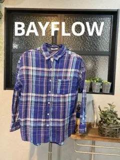 BAYFLOW リネンチェックシャツのサムネイル