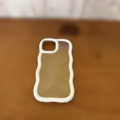 ホワイト波形デザインiPhone13ケース