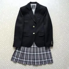 ✿卒業式に✿160センチ黒のブレザーとチェック柄スカートと白ブラウス３点セット