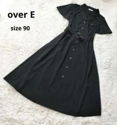 OVER E　2wayレトロワンピース シャツ ロング 90 ストレッチ OVER E 2wayレトロワンピース シャツ ロング 90 ストレッチ - メルカリ