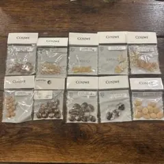 【ビーズまとめ売り】ブラウン／ベージュ系 10袋セット ハンドメイド素材