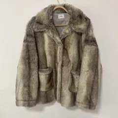 who's who gallery フェイクファージャケット　Ｌ　グレー セール】【2サイズ展開】フェイクファージャケット（ブルゾン）｜WHO'S