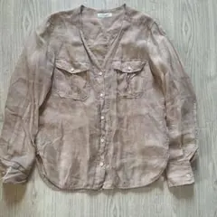 トゥモローランド　tomorrnow lamnd 麻100%シャツ