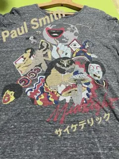 ポールスミスサイケデリックT-Shirt アートプリント グレー Tシャツ