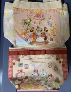 ダッフィーフレンズ　ハートフェルトストロベリーギフト　40周年　ディズニー　二点