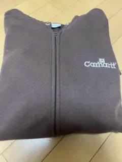 Carhartt ブラウン フード付きジップアップ