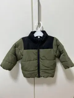 キッズ ベビー ダウン 80cm カーキ 黒 男の子 アウター