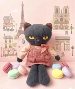 内藤デザイン研究所 黒猫 ミヌー ぬいぐるみ ピンク 赤 米田民穂