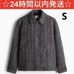 H&M レギュラーフィットツイードオーバーシャツ メンズ Sサイズ