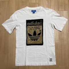 adidas ロゴプリント Tシャツ ホワイト