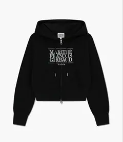 MARITHE FRANCOIS GIRBAUD 黒 ジップアップパーカー MARITHE + FRANCOIS GIRBAUD パーカー CLASSIC LOGO DYEING