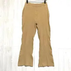レリューム　コットンブレンドリブニットパンツ　ベージュのサムネイル