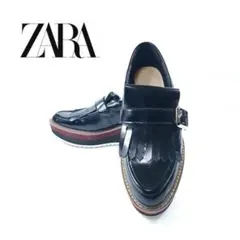 美品 ZARA Woman キルトローファー 厚底 37 ブラックのサムネイル