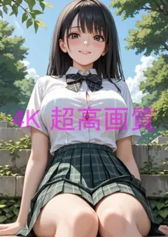 月屋 1点物 高画質 A4 ポスター アニメ イラスト JK 制服 #0046