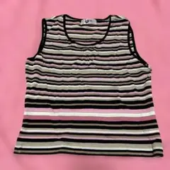 未使用☆UTOO☆ボーダータンクトップ☆キレイめ