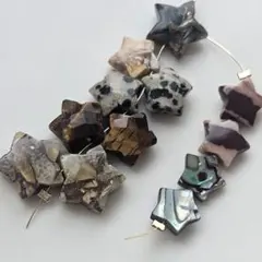 お値下げ*星型ビーズセット（天然石・シェル）