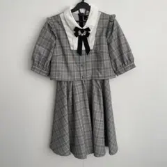 ROJITAロジータグレンチェックワンピース地雷系量産型ロリータ制服デザイン