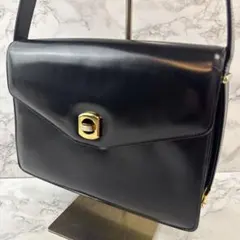 Lim berti ハンドバッグ イタリア製レザー ブラック バンブー金具 