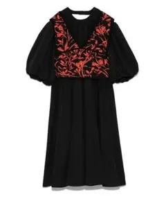 【新品】リリーブラウン/ニットビスチェ付ミニワンピース