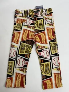 新品 F.O.KIDS 4柄カットスキニーパンツ 80㎝ オレンジ系 z254