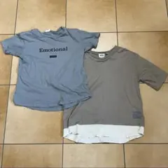 お買得♡BREEZE キッズ 半袖Tシャツ 2枚セット 130 グレー ベージュ