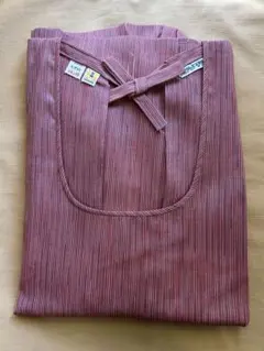 昭和レトロ　未使用割烹着　②ストライプ