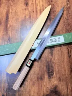 【堺打刃物】祥太郎作　刺身 切付　包丁　尺　白二鋼 黒檀水牛八角柄 堺打刃物】祥太郎作 刺身 切付 包丁 尺 白二鋼 紫檀八角水牛柄 - メルカリ