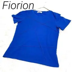 Fiorion 半袖Tシャツ スカイブルー　斜めライン入り　カジュアル