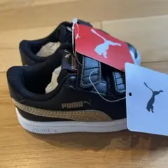 PUMA キッズスニーカー ブラック ゴールド 13.0cm