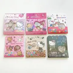 【新品】Hello Kitty クリスタルシール　おはじきシール　日焼けキティ