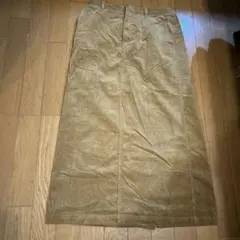 LEPSIM ベージュ コーデュロイ ロングスカート ウエストゴム