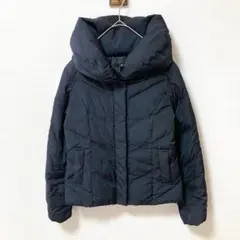 【ビッキー】ボリュームカラーダウンジャケット ショート丈 黒色 冬 厚手 長袖