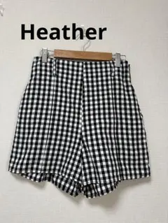 Heather チェックショートパンツ