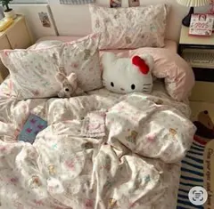 布団カバー 3点セットシングル　寝具セット まくら　敷布団　洗える