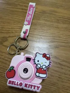 HELLO KITTY カメラ型 キーホルダー ライト付き