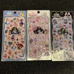 ディズニープチドロップシール3種セットマリーアリスヴィランズ