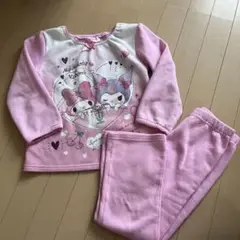 My Melody Kuromi パジャマ ピンク 120 起毛