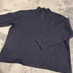 POLO　ラルフローレン　ハーフジップスウェット　　XL