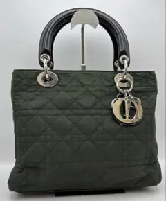 Lady Dior レディディオール カナージュ ナイロン ハンドバッグ カーキ 2025年最新】レディディオール カナージュ ナイロンの人気アイテム